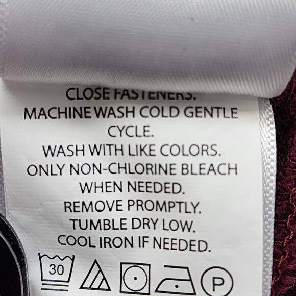 Vintage Polo Ralph Lauren Mens M Sweatshirt Burgundy Red Blue Pony Quarter Zip - Picture 7 of 11